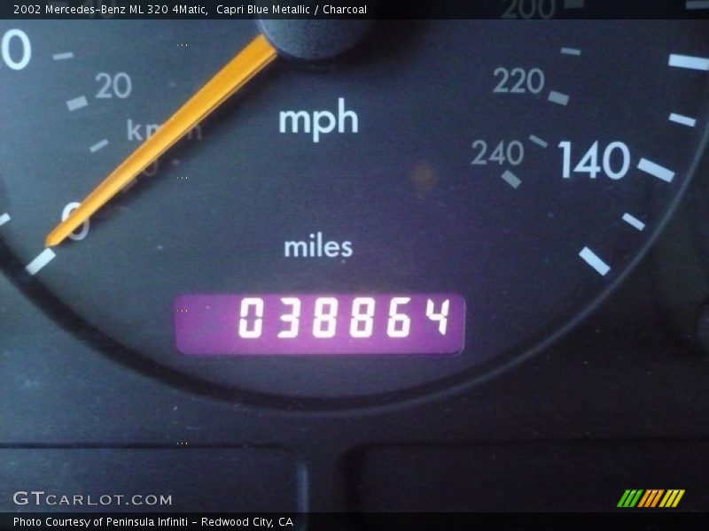 Capri Blue Metallic / Charcoal 2002 Mercedes-Benz ML 320 4Matic