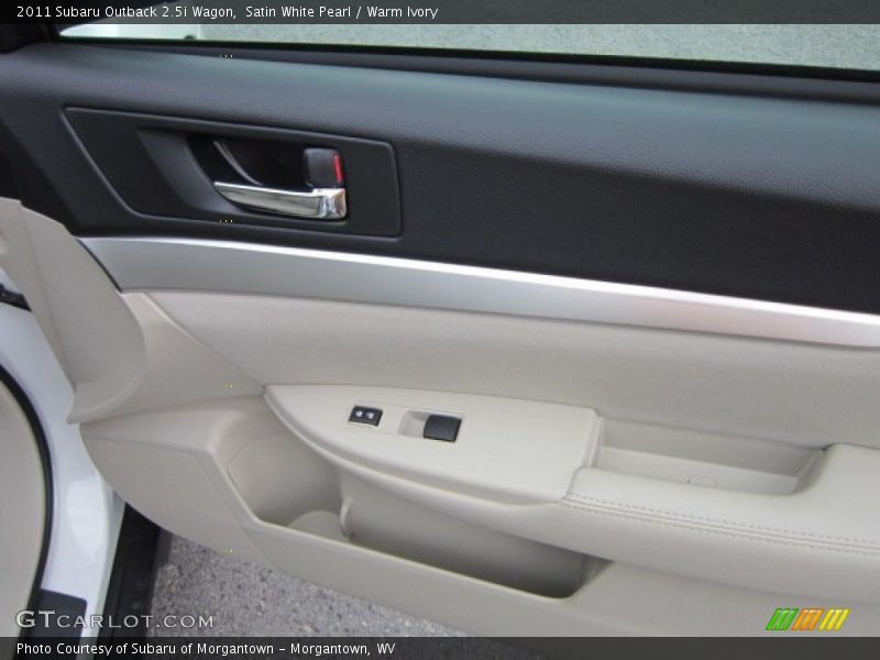 Satin White Pearl / Warm Ivory 2011 Subaru Outback 2.5i Wagon