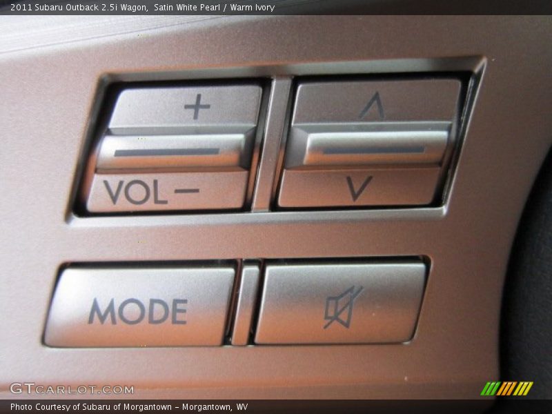 Controls of 2011 Outback 2.5i Wagon