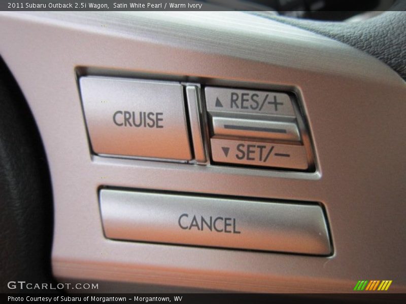 Controls of 2011 Outback 2.5i Wagon