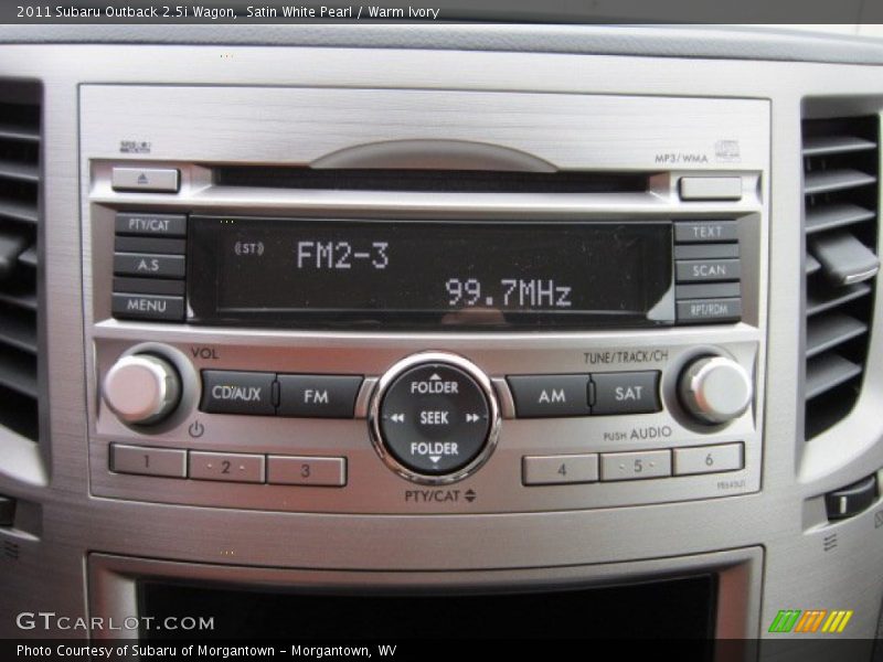 Controls of 2011 Outback 2.5i Wagon