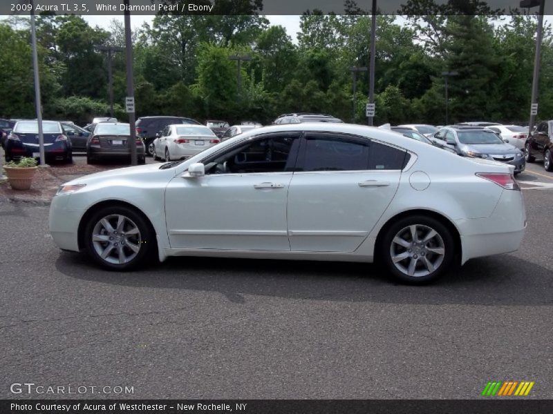 White Diamond Pearl / Ebony 2009 Acura TL 3.5