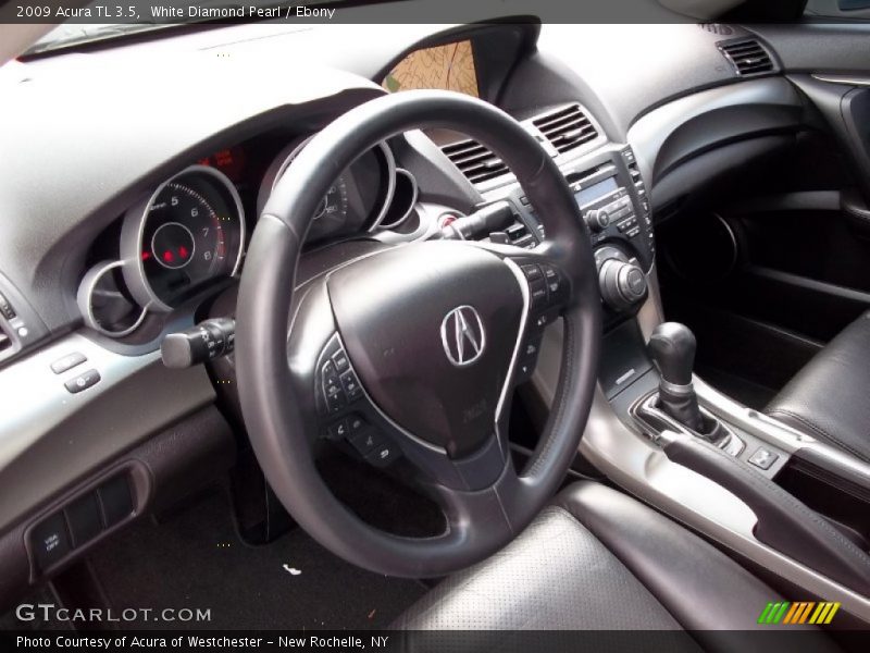 White Diamond Pearl / Ebony 2009 Acura TL 3.5