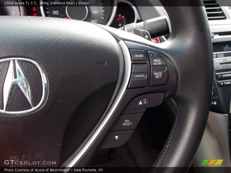 White Diamond Pearl / Ebony 2009 Acura TL 3.5