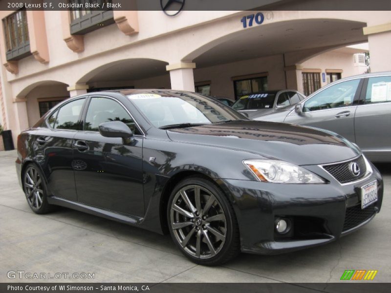 Obsidian Black / Black 2008 Lexus IS F