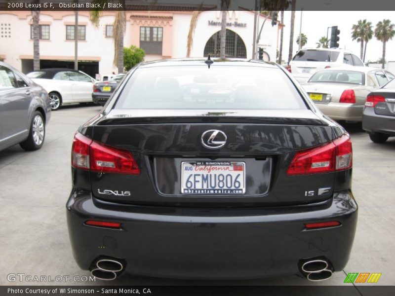 Obsidian Black / Black 2008 Lexus IS F