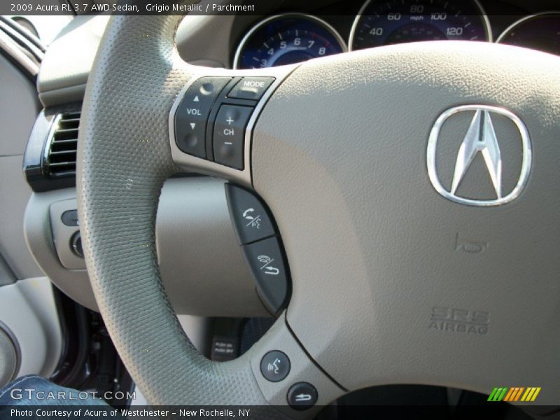 Controls of 2009 RL 3.7 AWD Sedan