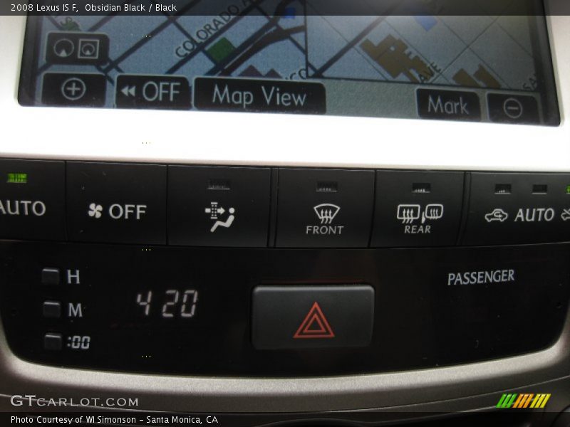 Obsidian Black / Black 2008 Lexus IS F