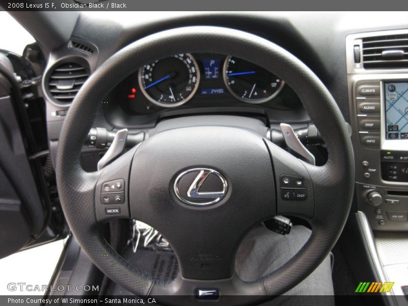 Obsidian Black / Black 2008 Lexus IS F