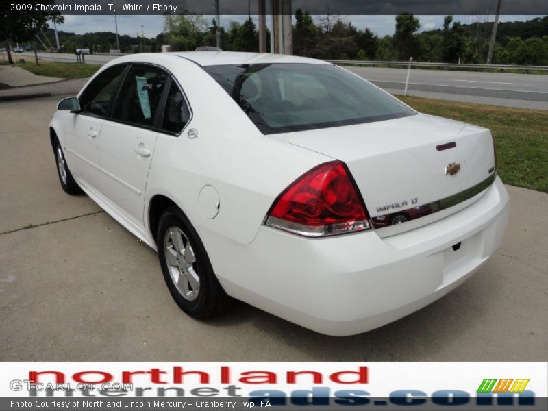 White / Ebony 2009 Chevrolet Impala LT