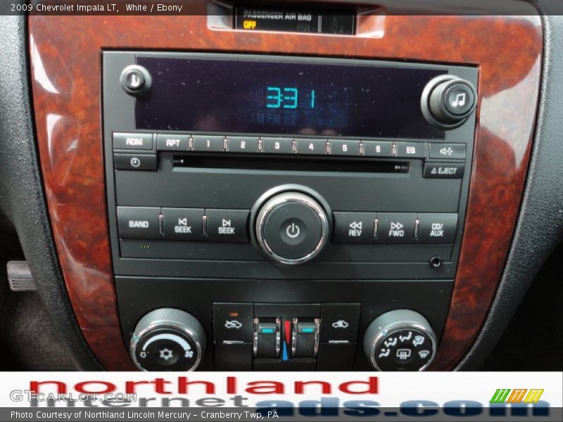 White / Ebony 2009 Chevrolet Impala LT