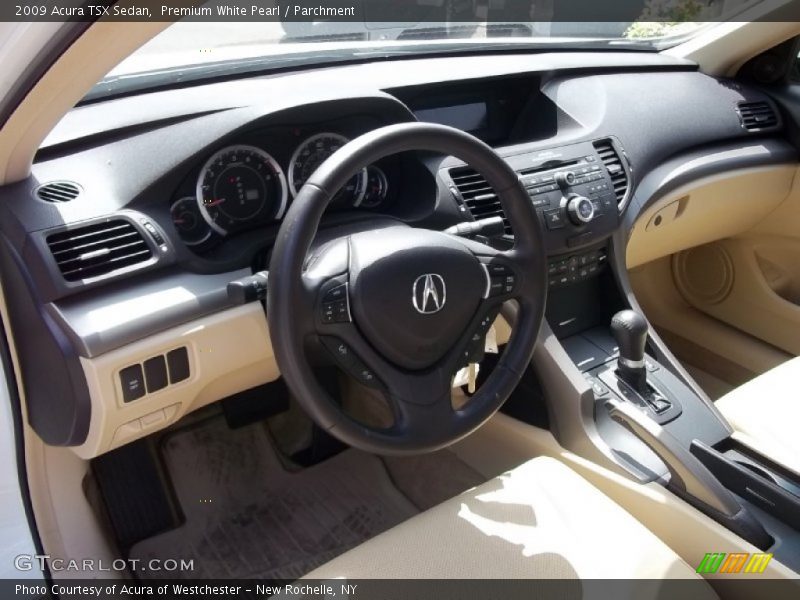 Premium White Pearl / Parchment 2009 Acura TSX Sedan