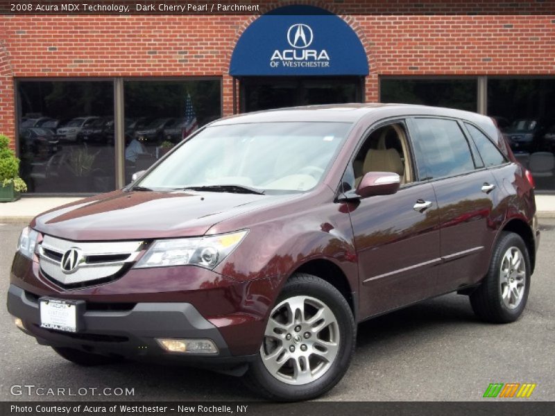 Dark Cherry Pearl / Parchment 2008 Acura MDX Technology