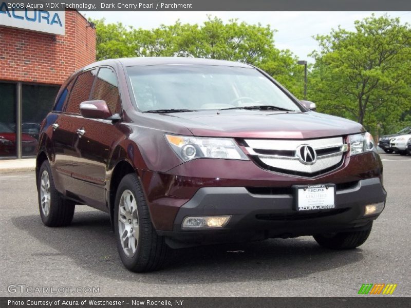 Dark Cherry Pearl / Parchment 2008 Acura MDX Technology