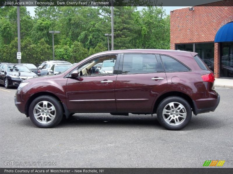 Dark Cherry Pearl / Parchment 2008 Acura MDX Technology