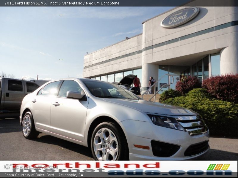 Ingot Silver Metallic / Medium Light Stone 2011 Ford Fusion SE V6