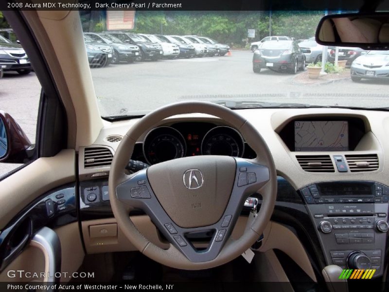 Dark Cherry Pearl / Parchment 2008 Acura MDX Technology