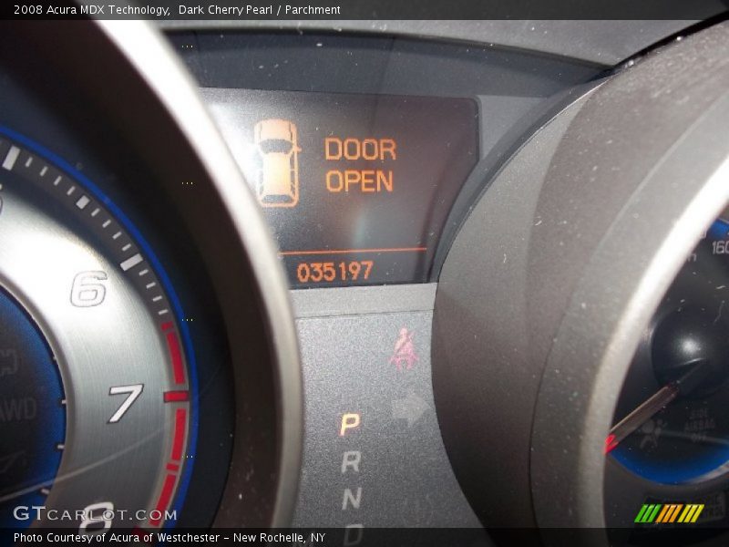 Dark Cherry Pearl / Parchment 2008 Acura MDX Technology