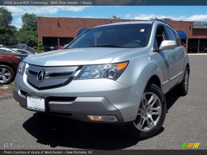 Billet Silver Metallic / Ebony 2008 Acura MDX Technology