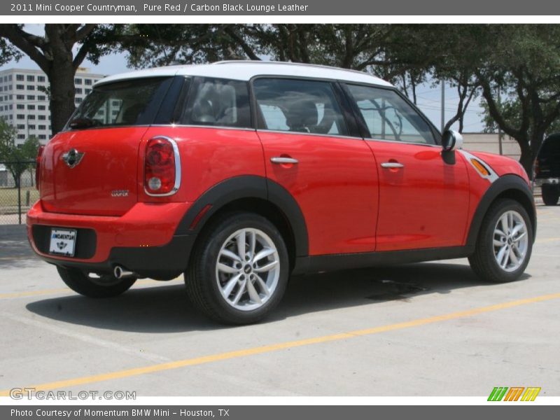Pure Red / Carbon Black Lounge Leather 2011 Mini Cooper Countryman