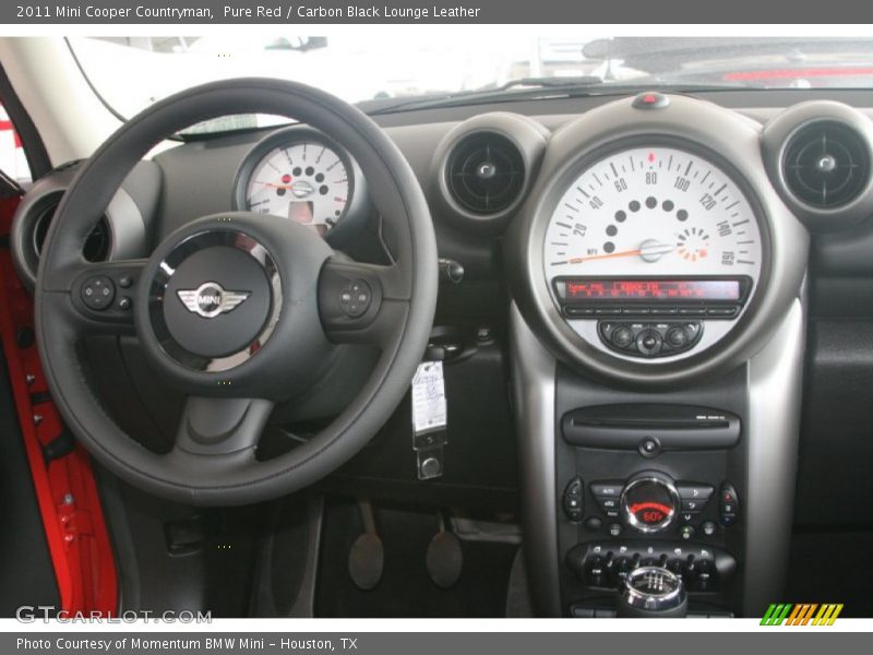 Pure Red / Carbon Black Lounge Leather 2011 Mini Cooper Countryman