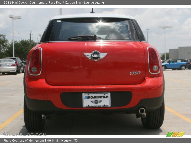 Pure Red / Carbon Black Lounge Leather 2011 Mini Cooper Countryman
