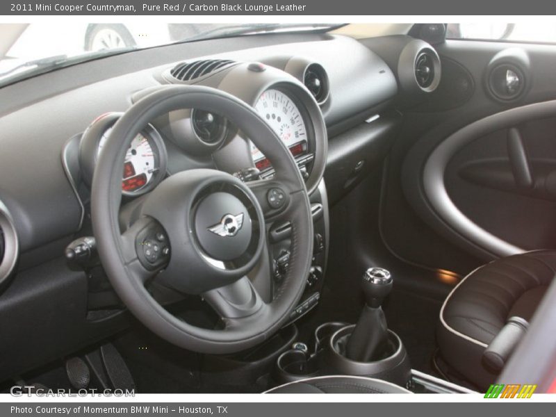 Pure Red / Carbon Black Lounge Leather 2011 Mini Cooper Countryman