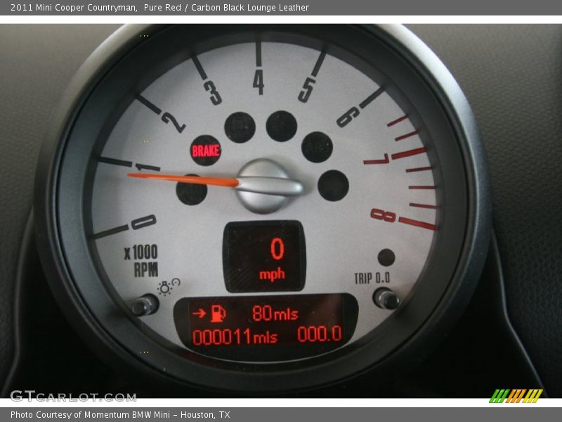 Pure Red / Carbon Black Lounge Leather 2011 Mini Cooper Countryman