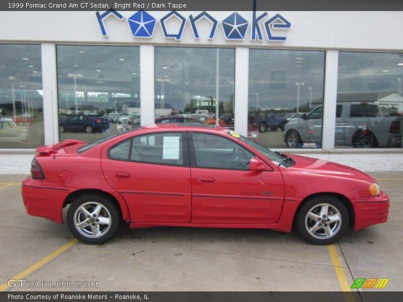 Bright Red / Dark Taupe 1999 Pontiac Grand Am GT Sedan