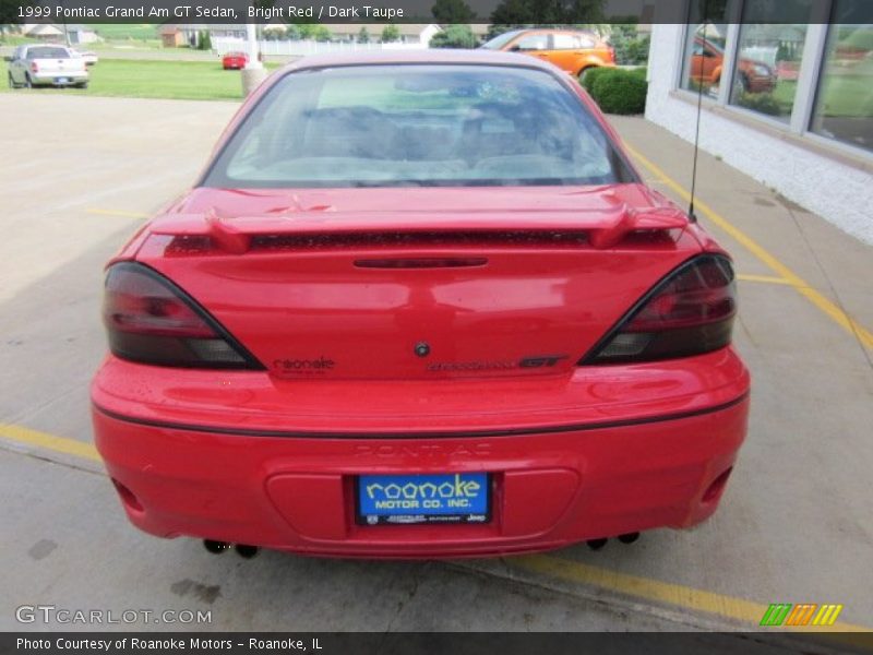 Bright Red / Dark Taupe 1999 Pontiac Grand Am GT Sedan