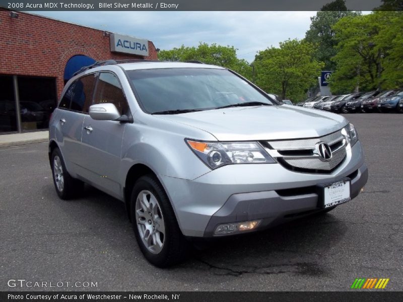 Billet Silver Metallic / Ebony 2008 Acura MDX Technology