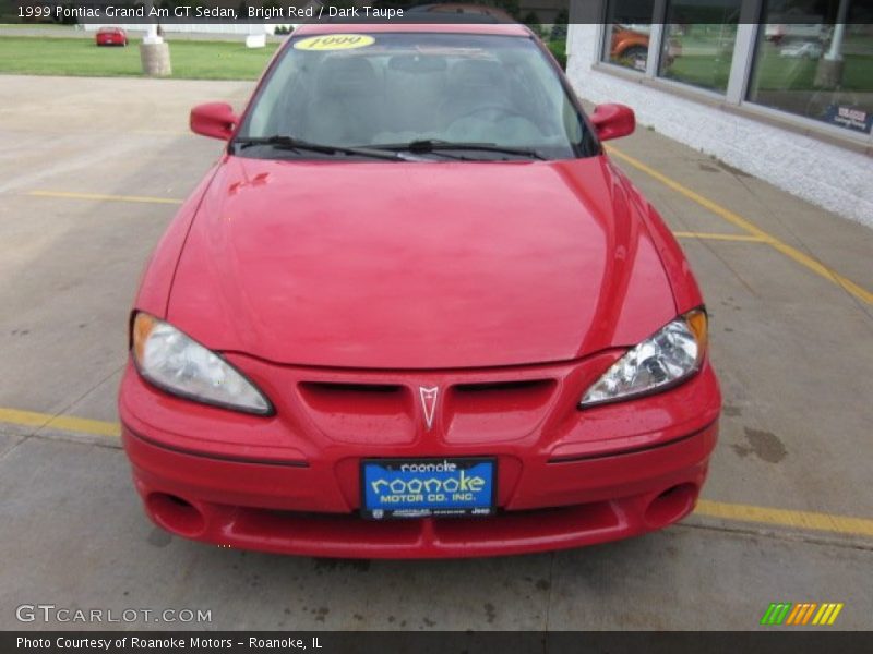 Bright Red / Dark Taupe 1999 Pontiac Grand Am GT Sedan