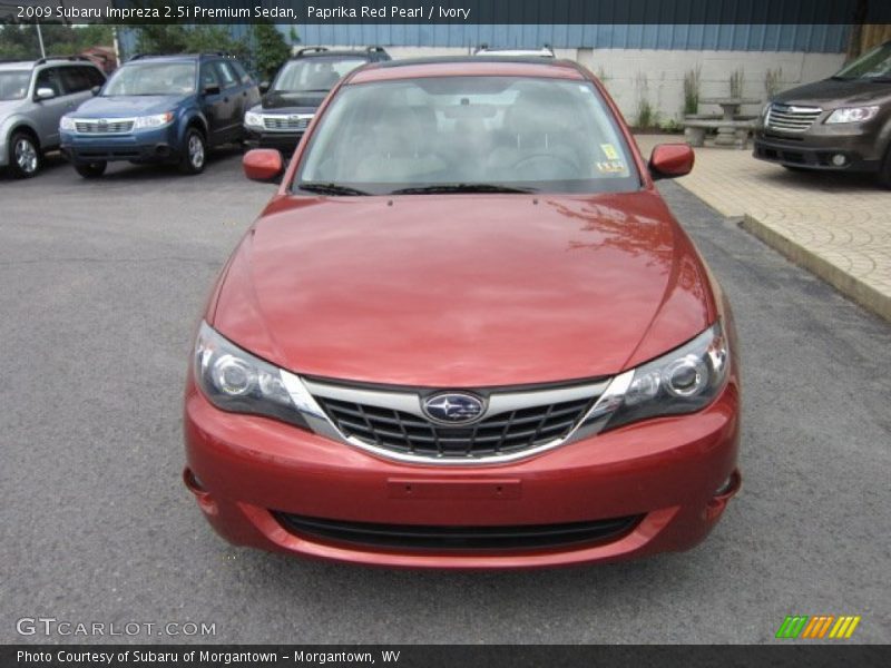 Paprika Red Pearl / Ivory 2009 Subaru Impreza 2.5i Premium Sedan