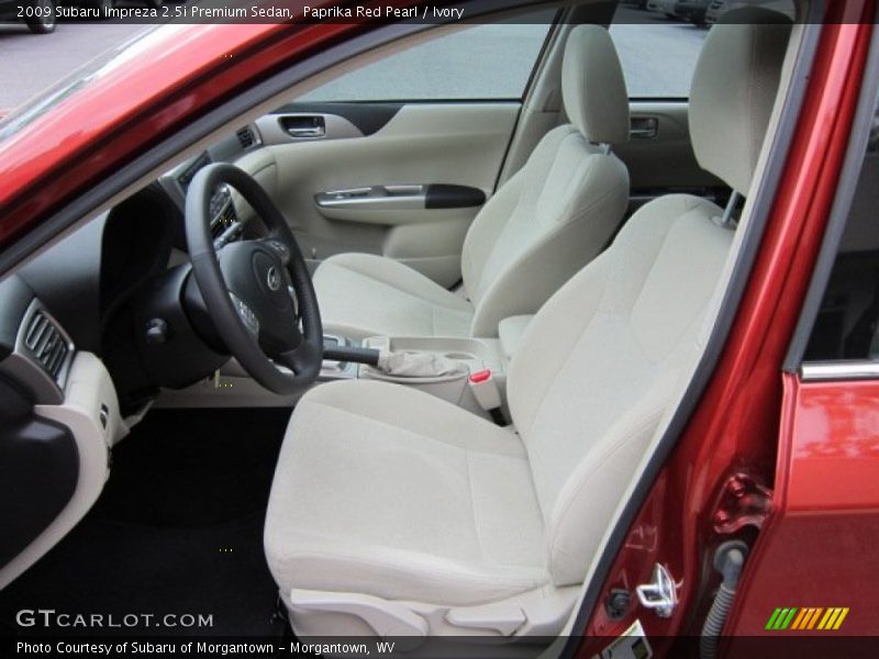 Paprika Red Pearl / Ivory 2009 Subaru Impreza 2.5i Premium Sedan