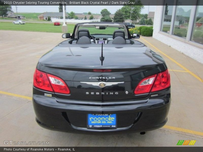Brilliant Black Crystal Pearl / Dark Slate Gray 2010 Chrysler Sebring Touring Convertible