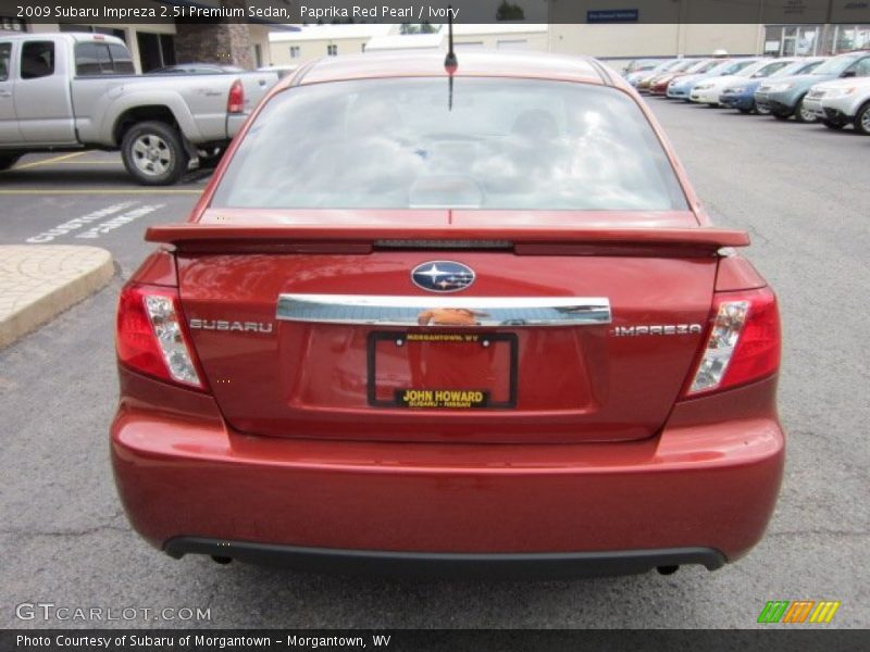 Paprika Red Pearl / Ivory 2009 Subaru Impreza 2.5i Premium Sedan