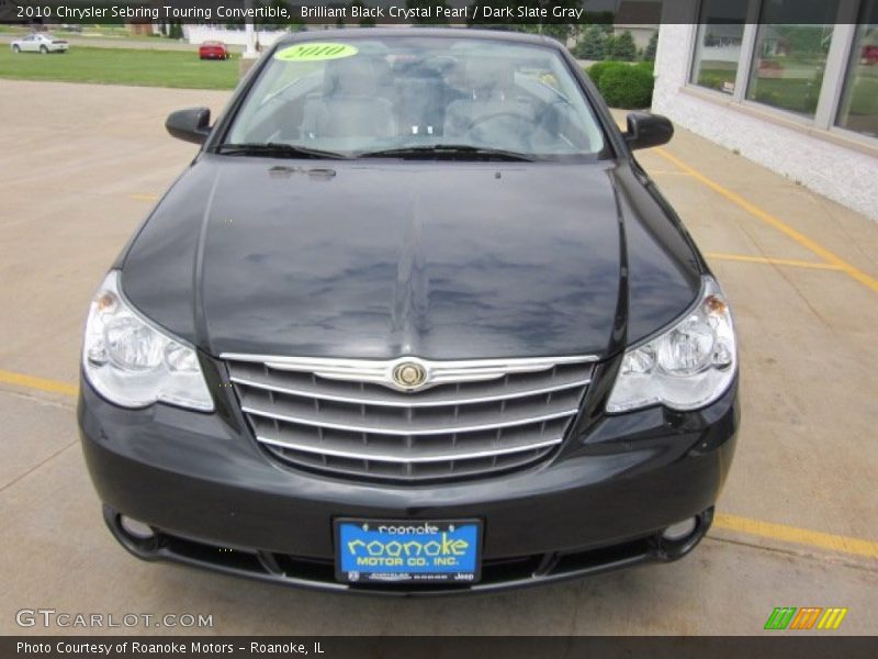 Brilliant Black Crystal Pearl / Dark Slate Gray 2010 Chrysler Sebring Touring Convertible