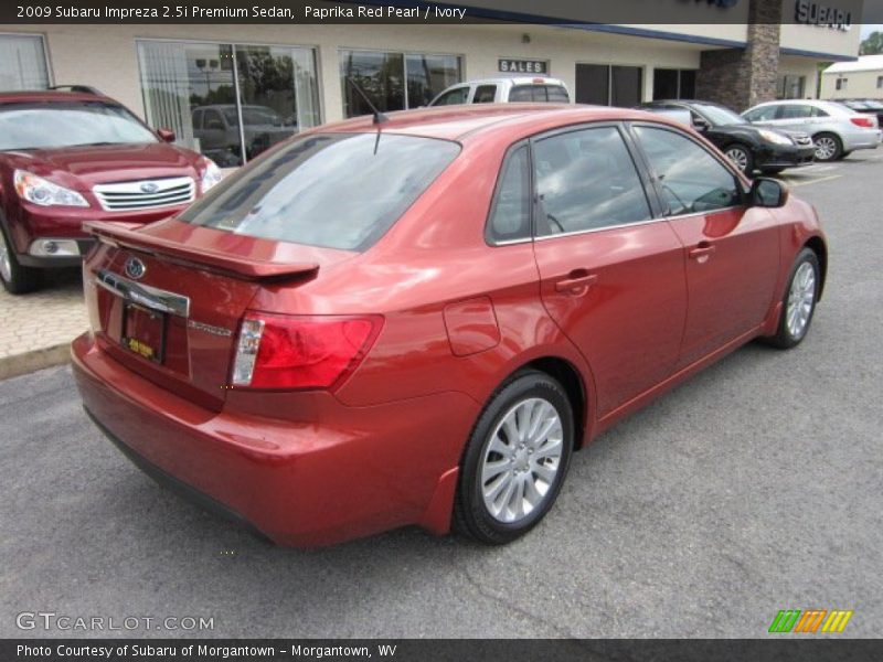 Paprika Red Pearl / Ivory 2009 Subaru Impreza 2.5i Premium Sedan