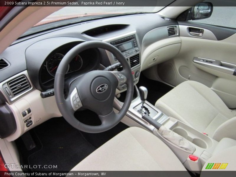 Paprika Red Pearl / Ivory 2009 Subaru Impreza 2.5i Premium Sedan