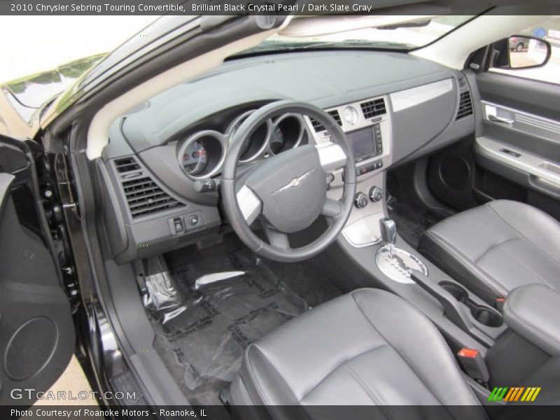 Brilliant Black Crystal Pearl / Dark Slate Gray 2010 Chrysler Sebring Touring Convertible