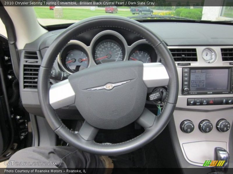 Brilliant Black Crystal Pearl / Dark Slate Gray 2010 Chrysler Sebring Touring Convertible