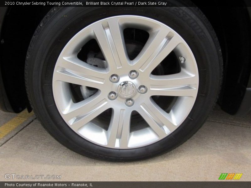 Brilliant Black Crystal Pearl / Dark Slate Gray 2010 Chrysler Sebring Touring Convertible