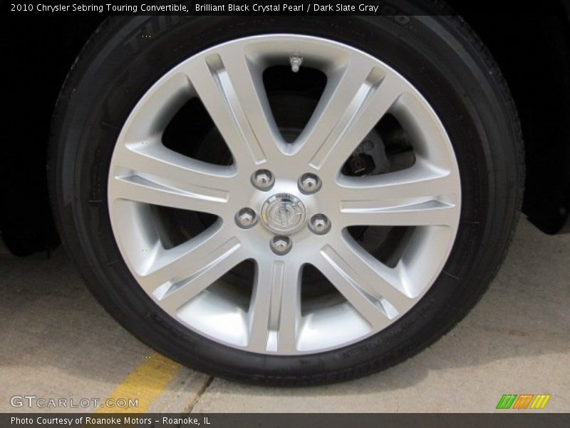 Brilliant Black Crystal Pearl / Dark Slate Gray 2010 Chrysler Sebring Touring Convertible