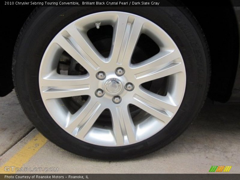 Brilliant Black Crystal Pearl / Dark Slate Gray 2010 Chrysler Sebring Touring Convertible