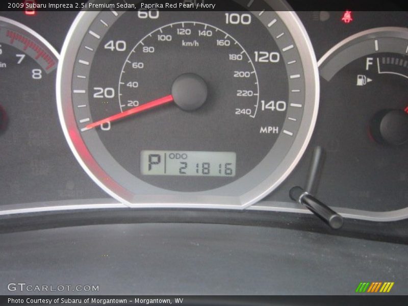 Paprika Red Pearl / Ivory 2009 Subaru Impreza 2.5i Premium Sedan