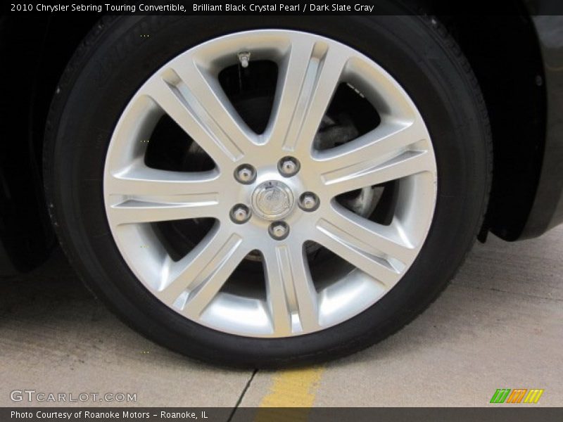 Brilliant Black Crystal Pearl / Dark Slate Gray 2010 Chrysler Sebring Touring Convertible