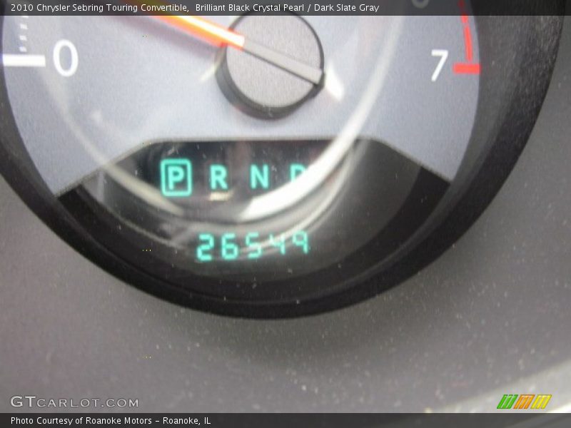 Brilliant Black Crystal Pearl / Dark Slate Gray 2010 Chrysler Sebring Touring Convertible