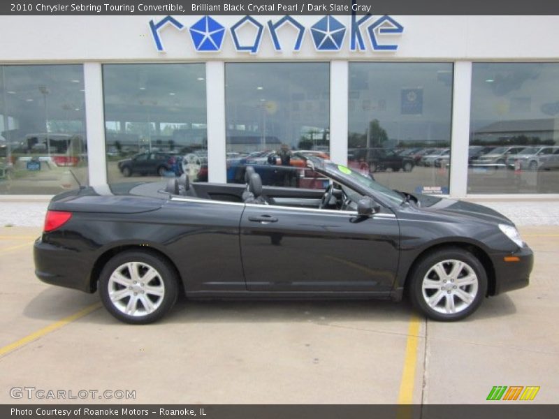 Brilliant Black Crystal Pearl / Dark Slate Gray 2010 Chrysler Sebring Touring Convertible