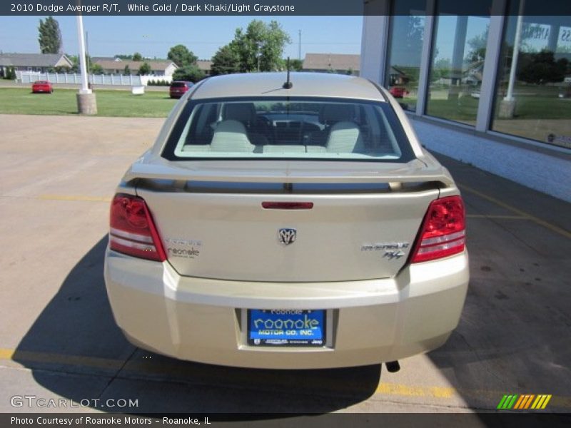White Gold / Dark Khaki/Light Graystone 2010 Dodge Avenger R/T