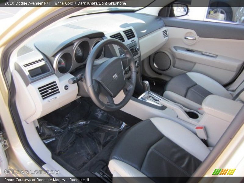White Gold / Dark Khaki/Light Graystone 2010 Dodge Avenger R/T